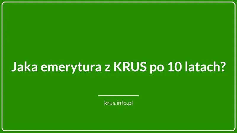 Emerytura z KRUS